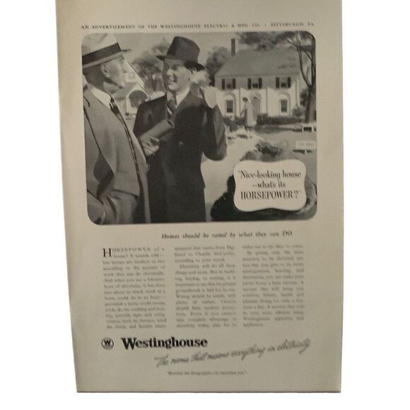 Vintage 1938 Westinghouse What’s the Horsepower Ad Advertisement - Picture 3 of 4